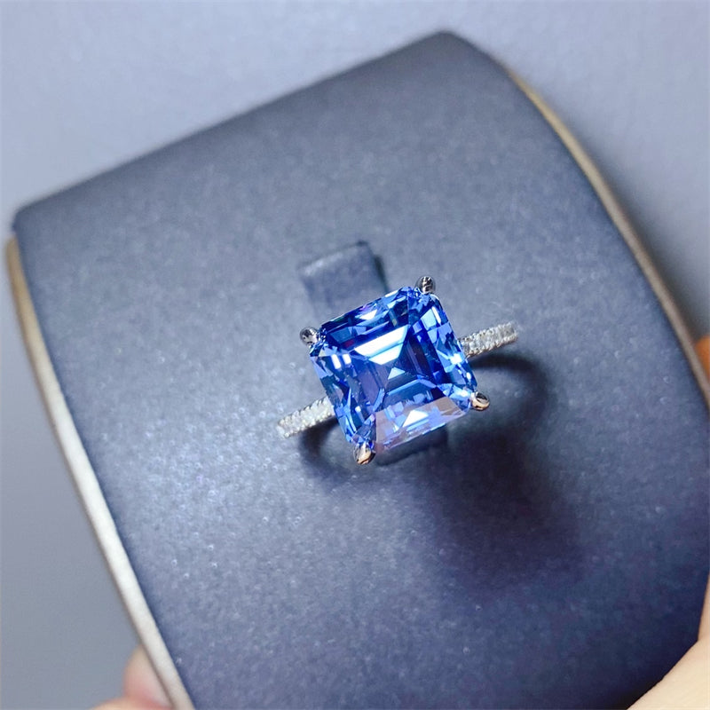 5 Carat Blue Sparkala™ Sterling Silver Ring