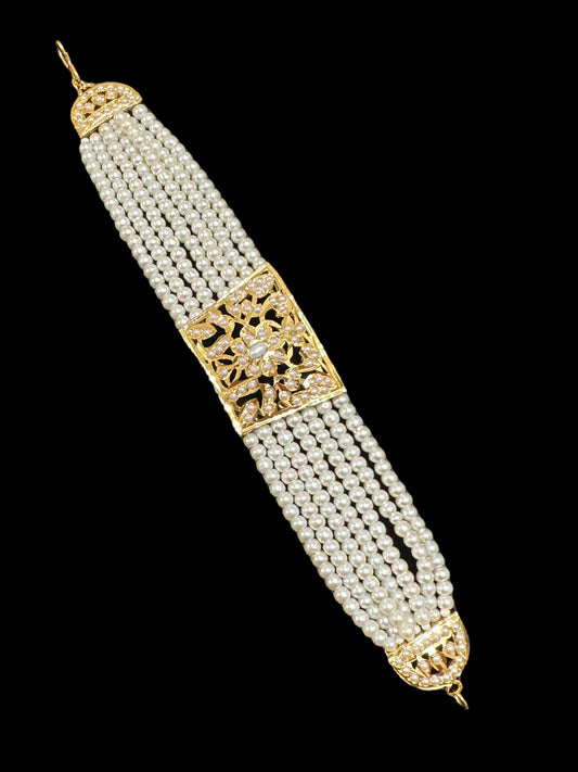 B166 pearl jadau bracelet ( READY TO SHIP )