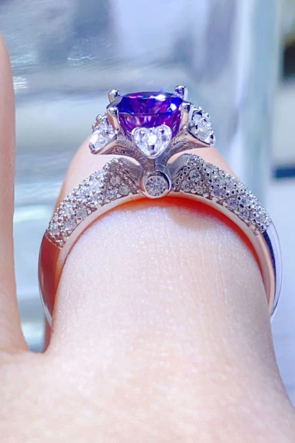 1 Carat Blue Sparkala™ Platinum Over Pure Sterling Silver Ring