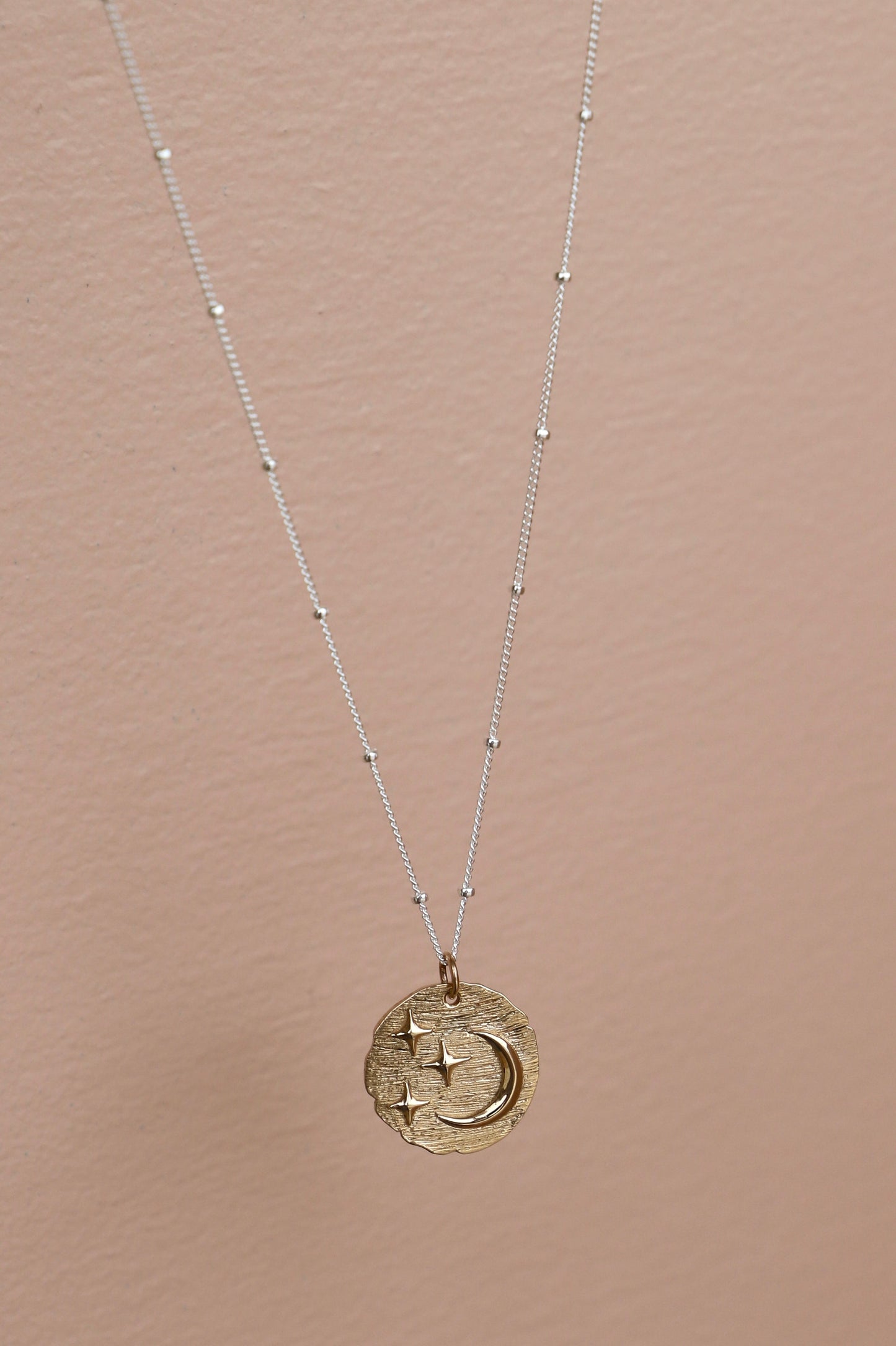 TWO TONE CELESTIAL NECKLACE