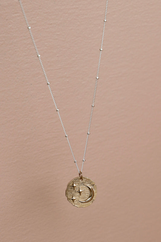 TWO TONE CELESTIAL NECKLACE