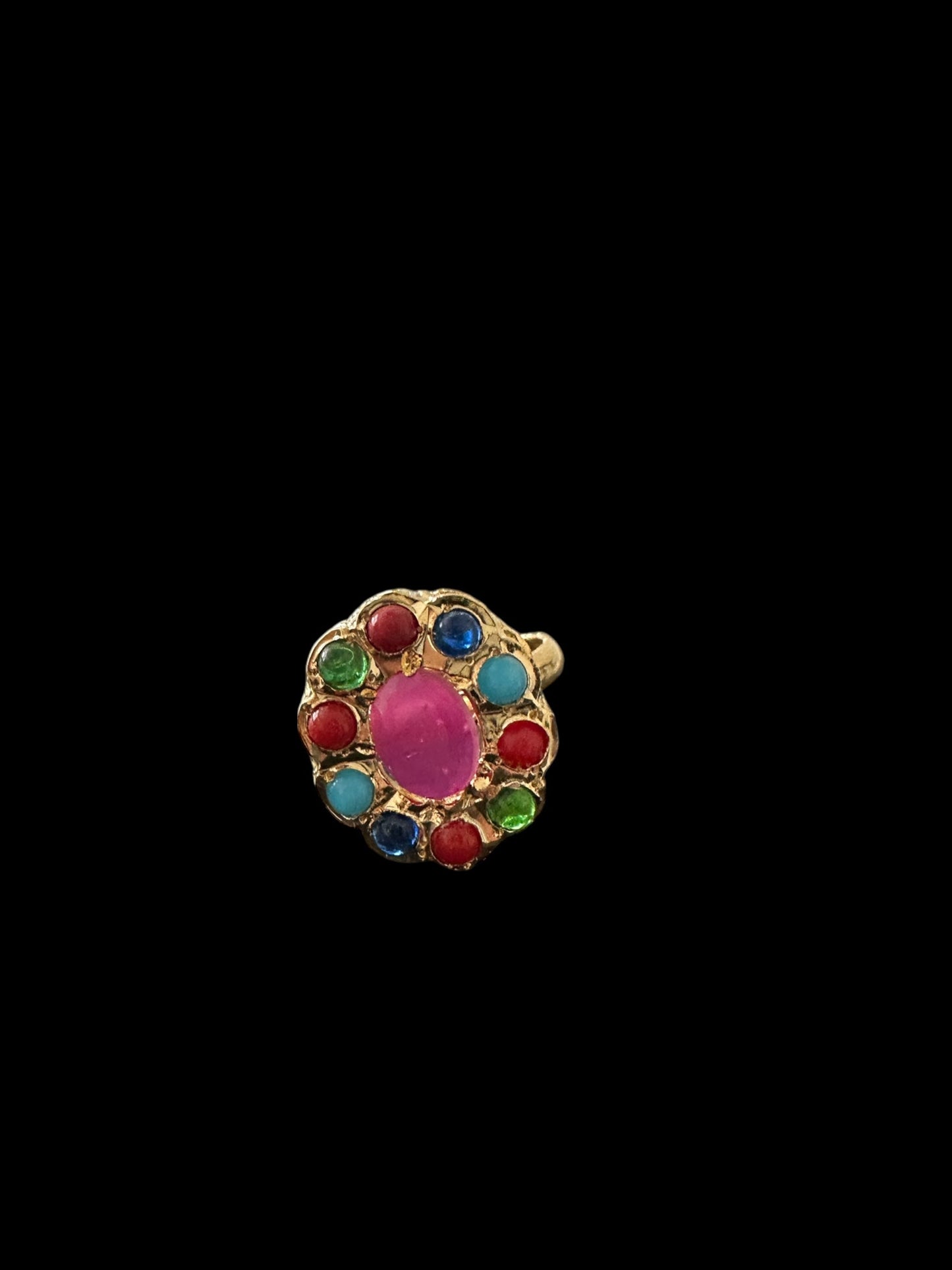 DJR124 RIZA Hyderabadi ring - Navratan ( READY TO SHIP )