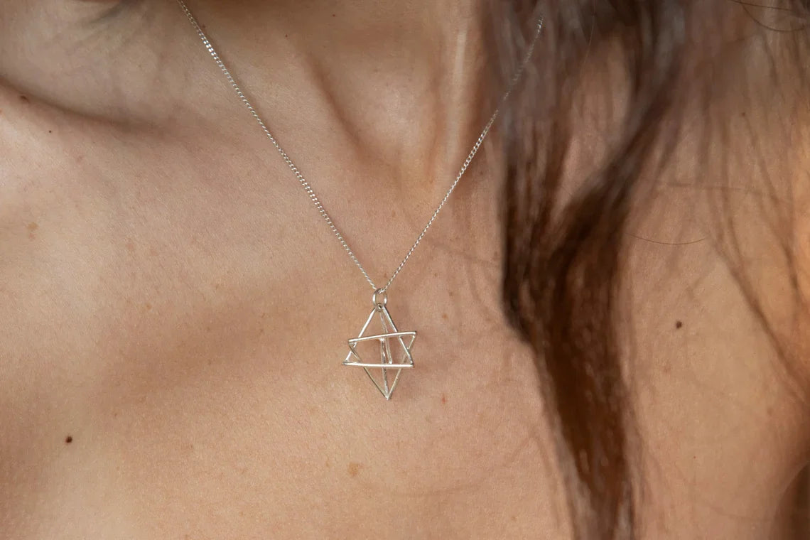 Gold Merkaba Necklace – 18" Gold Filled Chain