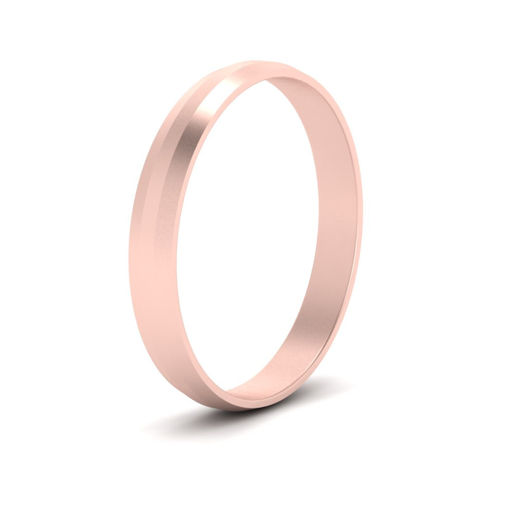 4 mm Wedding Band Beveled Edge Matte