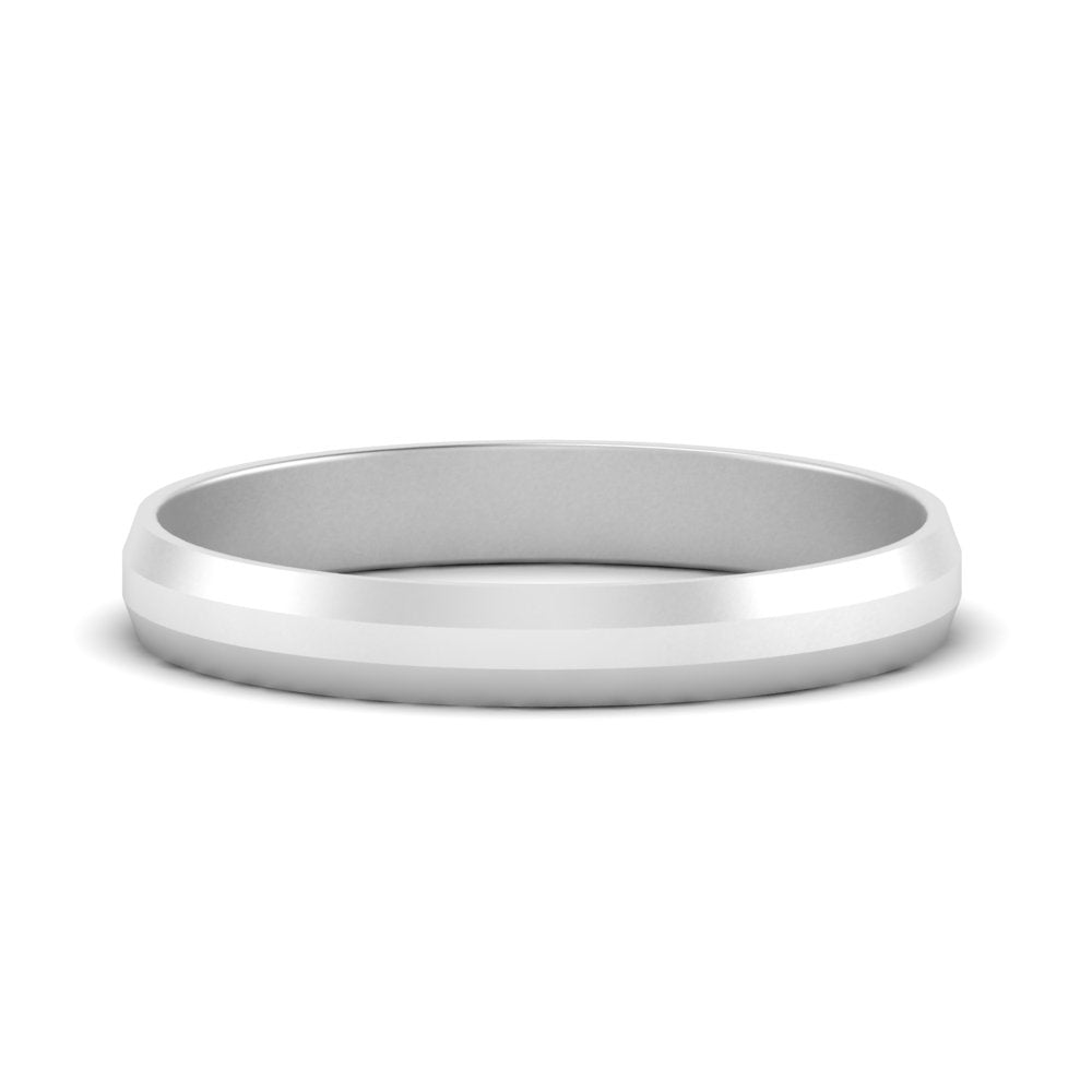 4 mm Wedding Band Beveled Edge Matte
