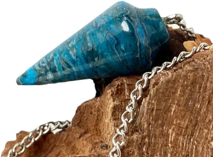 925 Silver Handmade Natural Gemstone Dowsing Pendulum or Pendulum Necklace: Multiple Stones Available