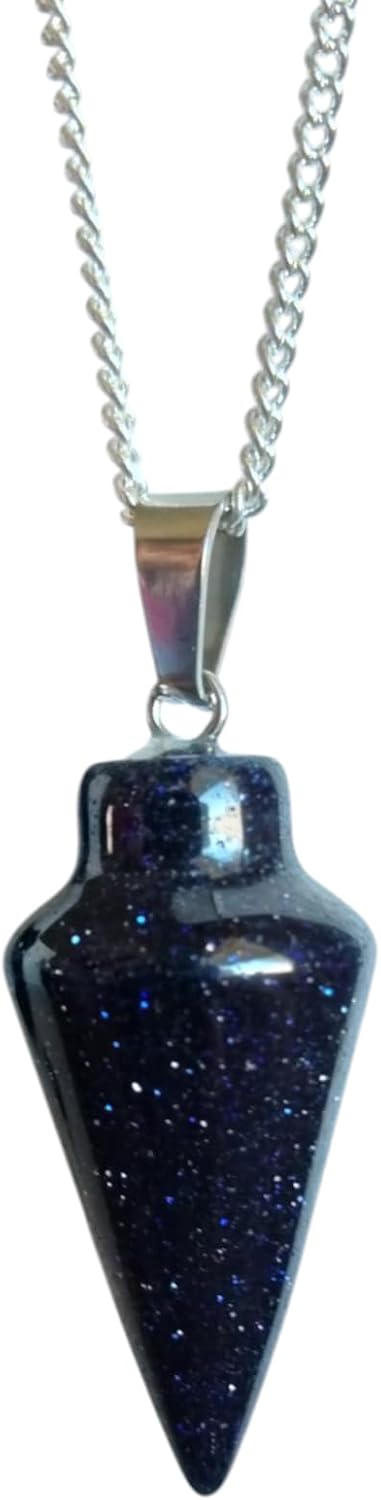 925 Silver Handmade Natural Gemstone Dowsing Pendulum or Pendulum Necklace: Multiple Stones Available