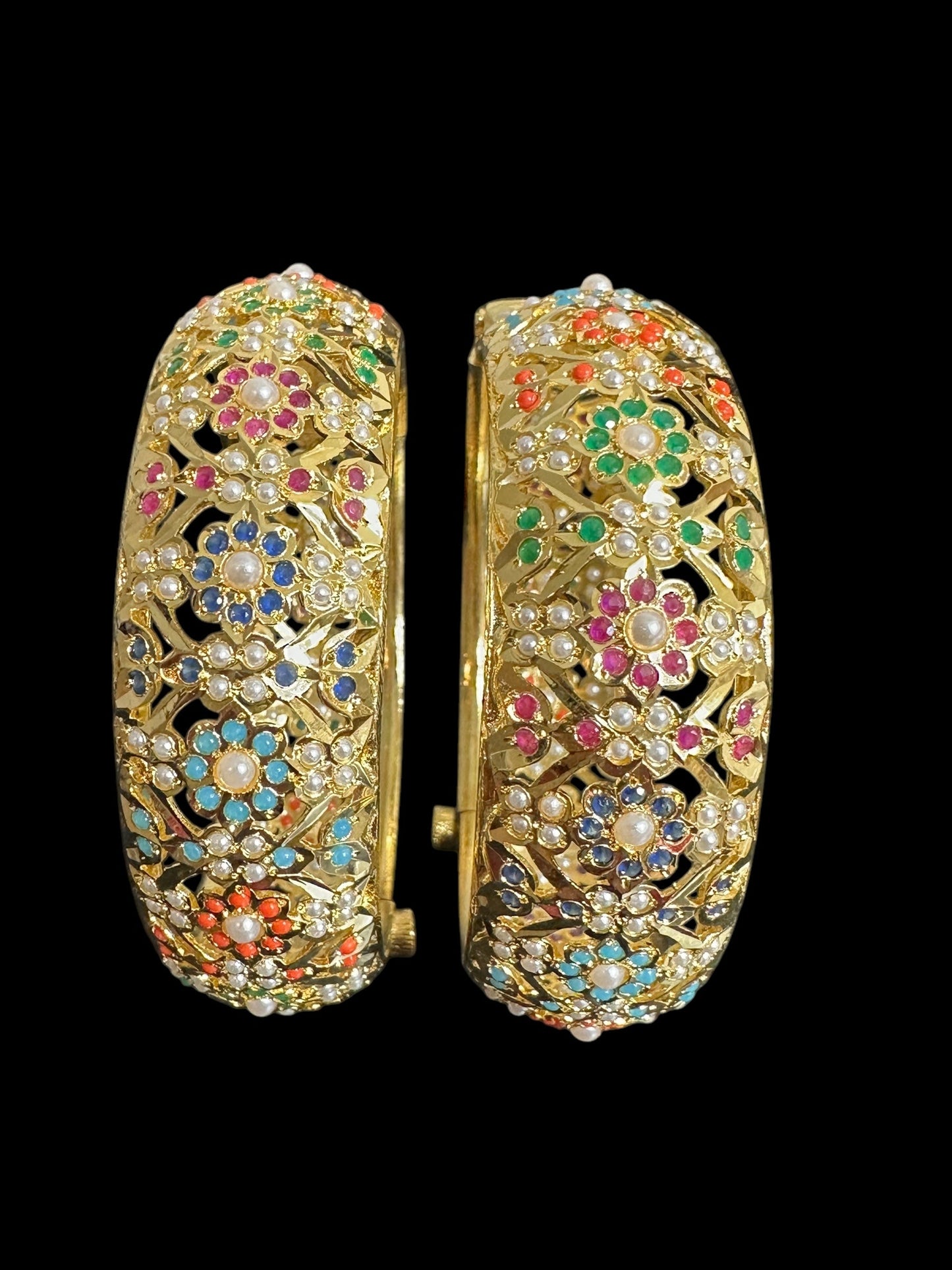 B305  Navratan Shibra Bangles ( READY TO SHIP  )