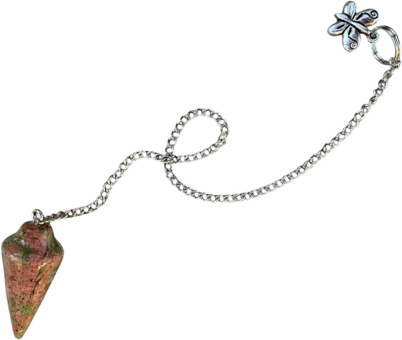 925 Silver Handmade Natural Gemstone Dowsing Pendulum or Pendulum Necklace: Multiple Stones Available