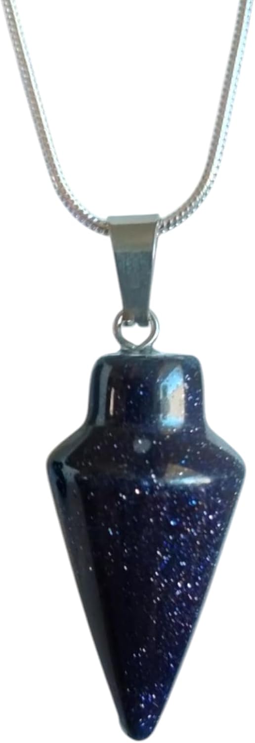 925 Silver Handmade Natural Gemstone Dowsing Pendulum or Pendulum Necklace: Multiple Stones Available