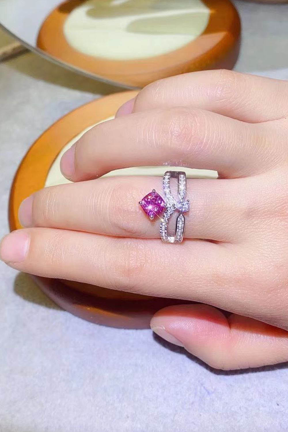 At Your Best 1 Carat Pink Pink Sparkala™ Ring (Platinum Over Pure Sterling Silver)