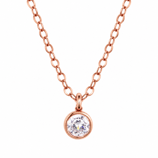 14K Rose Gold CZ Necklace – One of a Kind