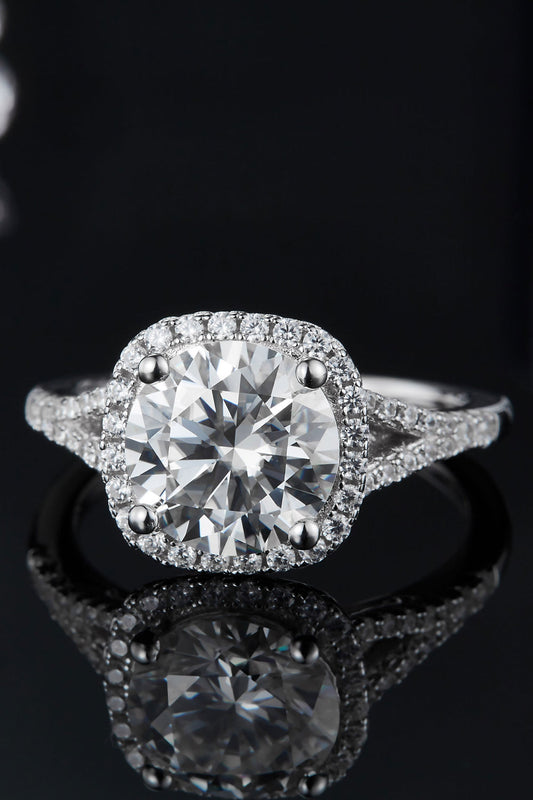 3 Carat Brilliant Round Cut Sparkala™ Halo Ring (Platinum Over Pure Sterling Silver)