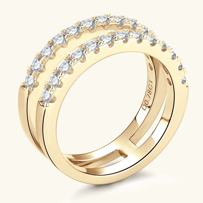 925 Sterling Silver Sparkala™ Double Layered Ring
