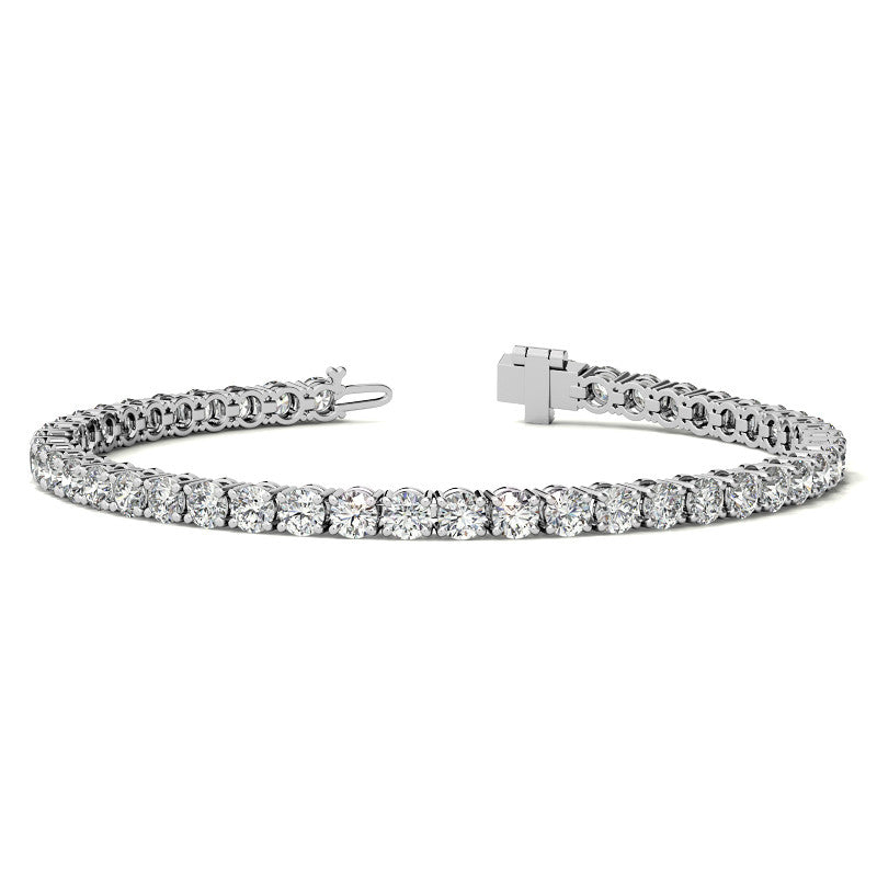 6.5 CTW Lab Grown Diamond (G/VS) Tennis Bracelet in Choice of 14k White or Yellow Gold - AGI Certified