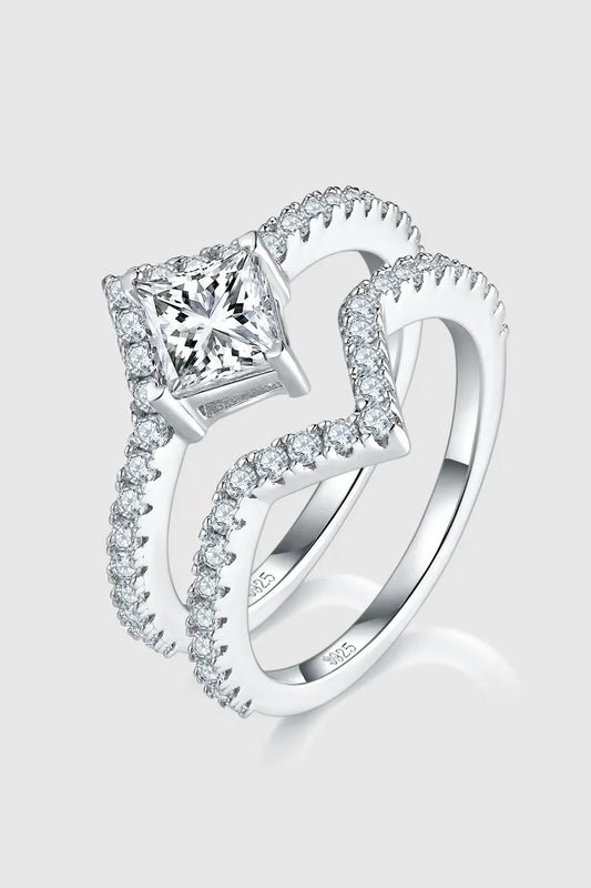 1 Carat Sparkala™ 925 Sterling Silver Double Layered Ring