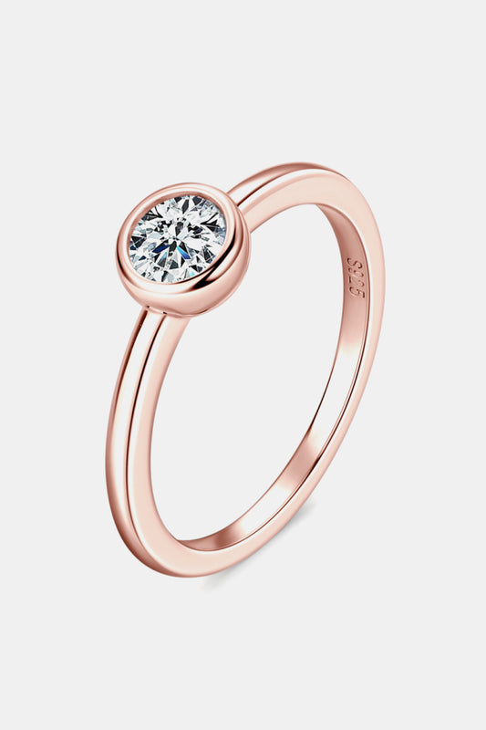Sparkala™ Pure Sterling Silver Solitaire Ring (18k Rose Gold over Pure Sterling Silver)