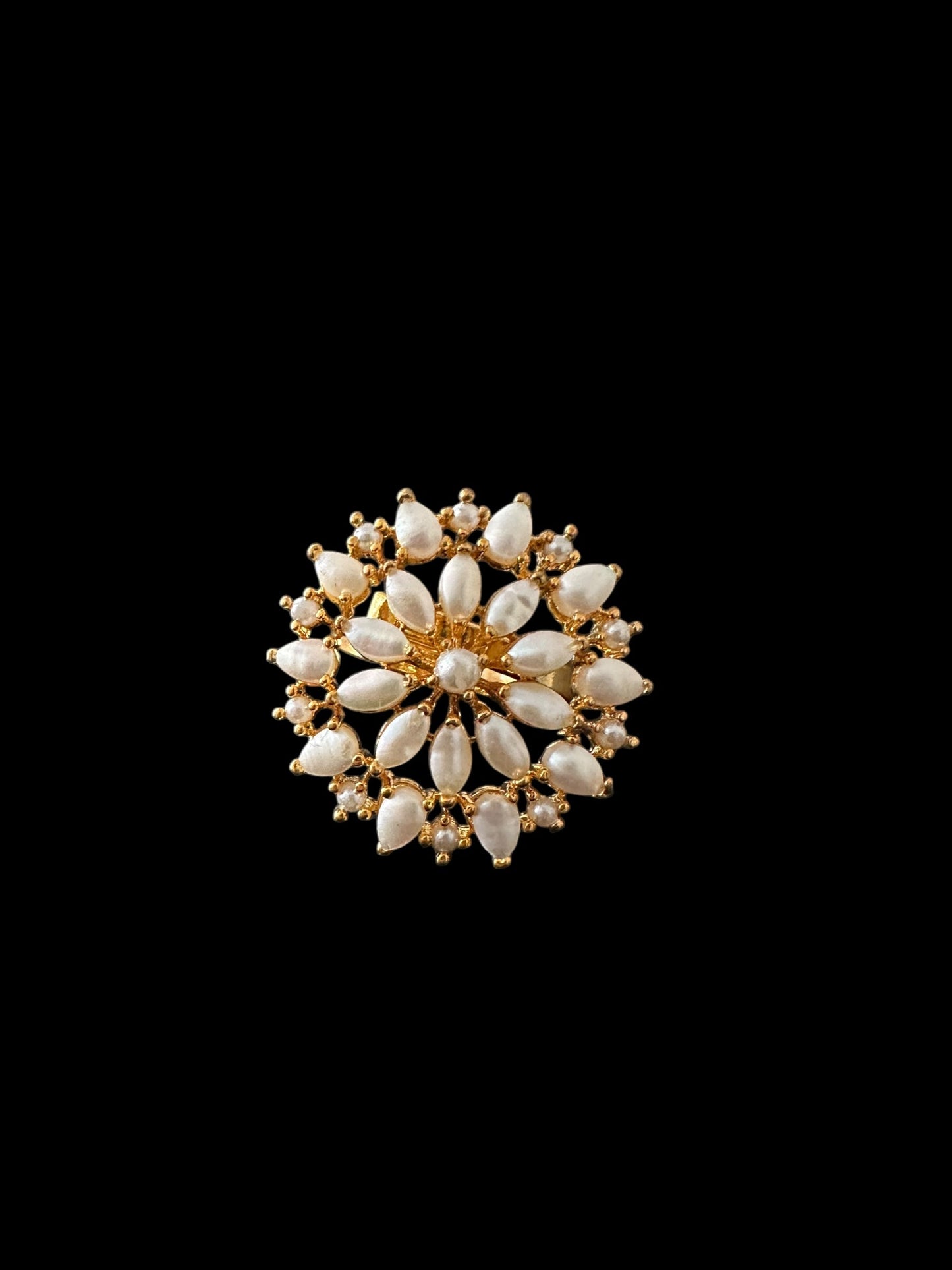 DJR126 Cz polki  ring ( READY TO SHIP)