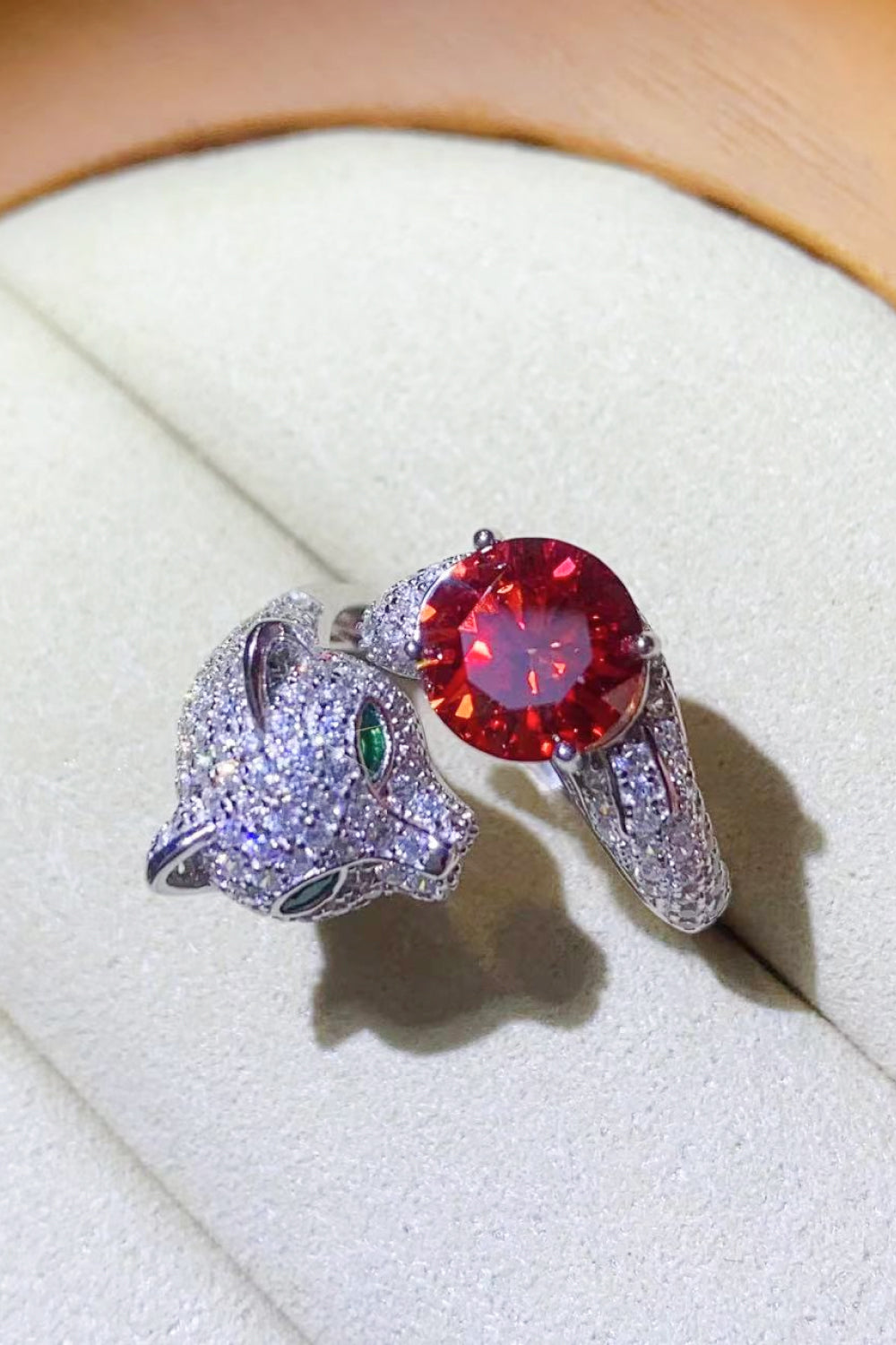 2 Carat Red Sparkala™ Adjustable Animal Ring