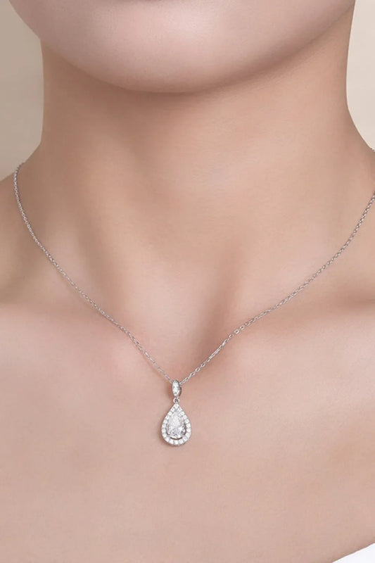 1.5 Carat Sparkala™ 925 Sterling Silver Teardrop Necklace