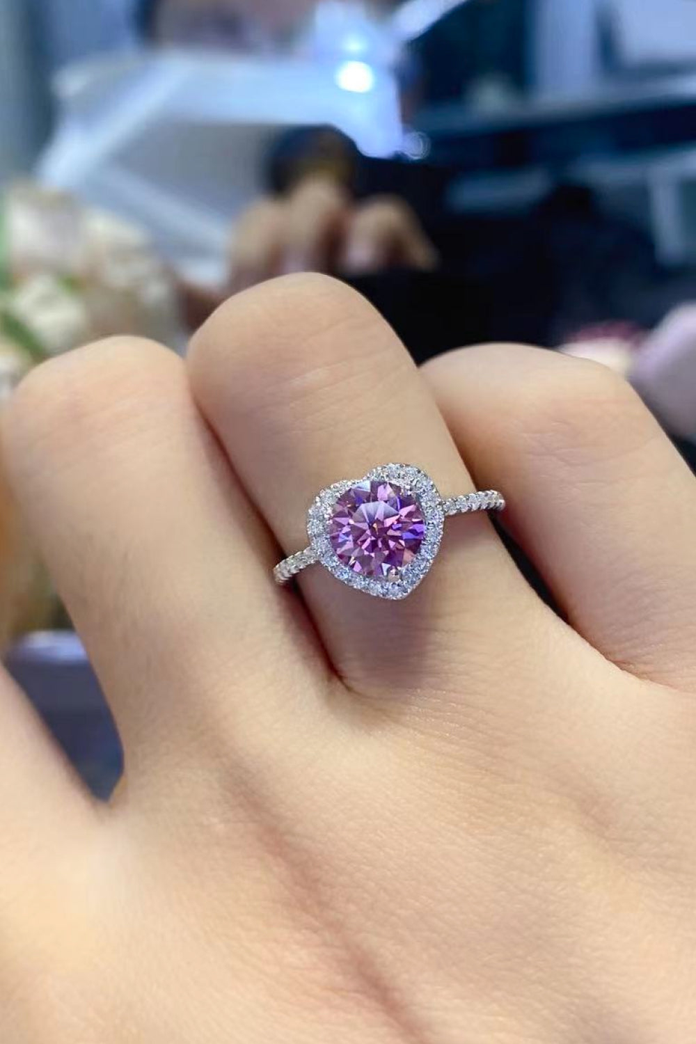 Lifelong Journey 1 Carat Pink Sparkala™ Heart Ring