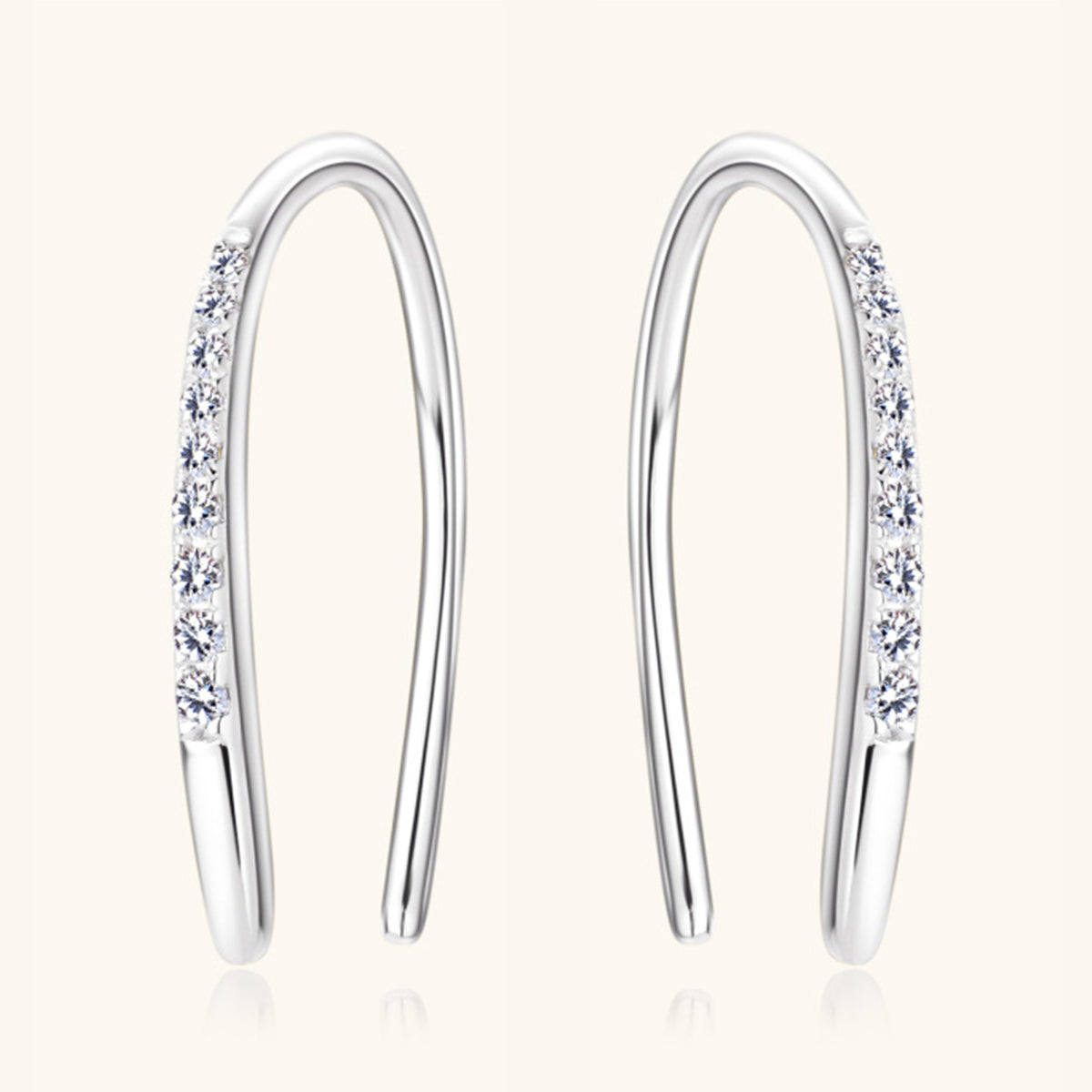 Sparkala™ Pure Sterling Silver U Shape Earrings