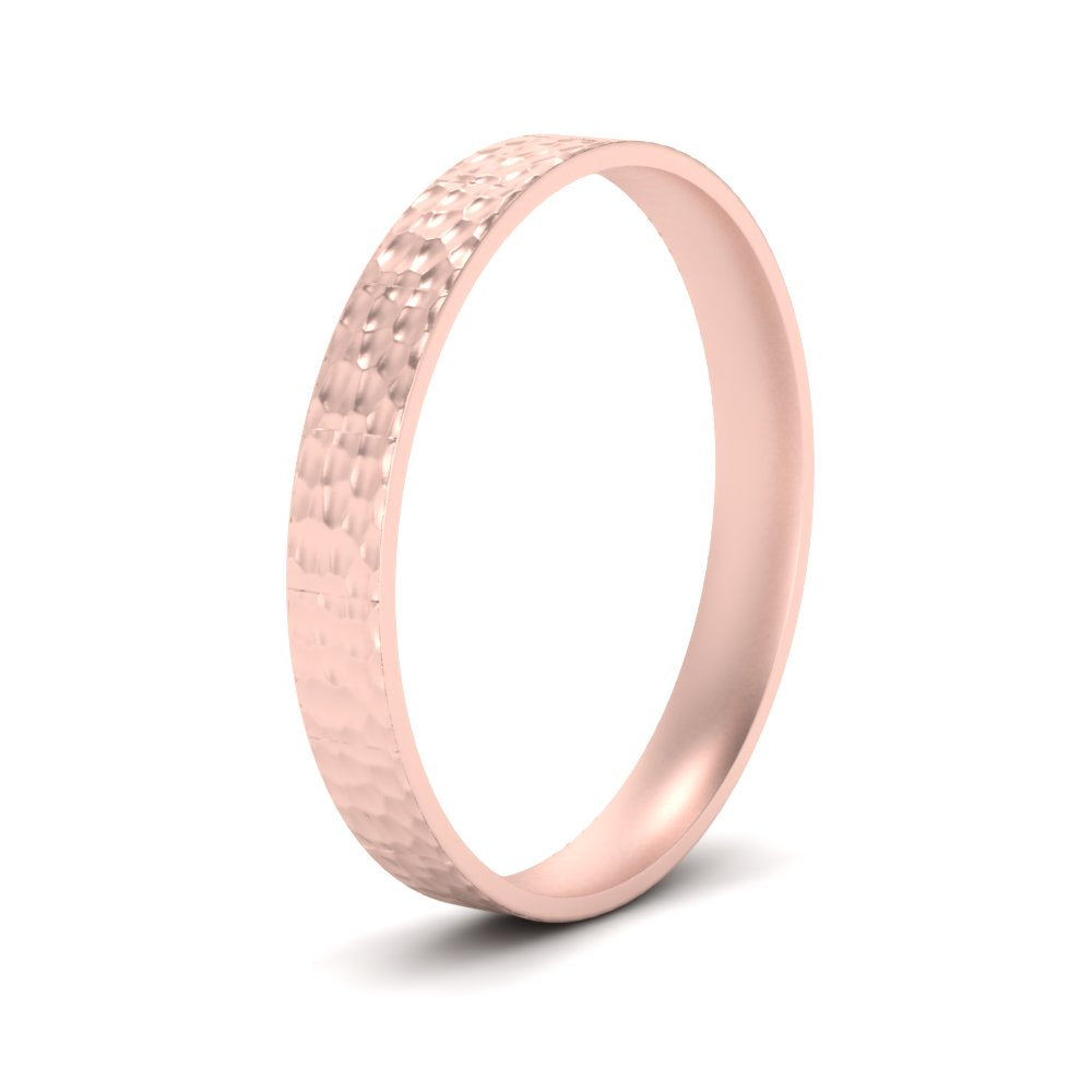 5 MM Hammered Finish Mens Wedding Band