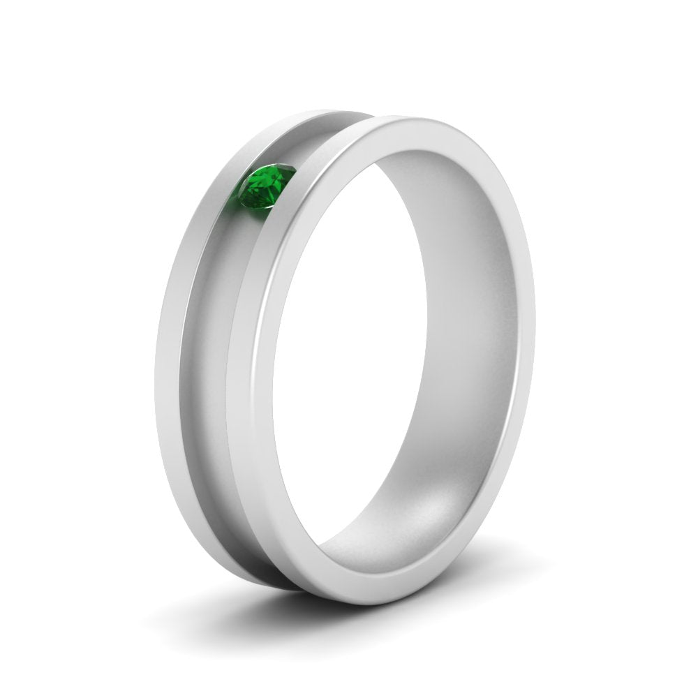 Single Stone Mens Promise Ring