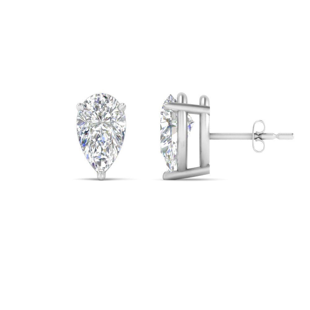 Diamond Pear Cut 3 Prong Earring
