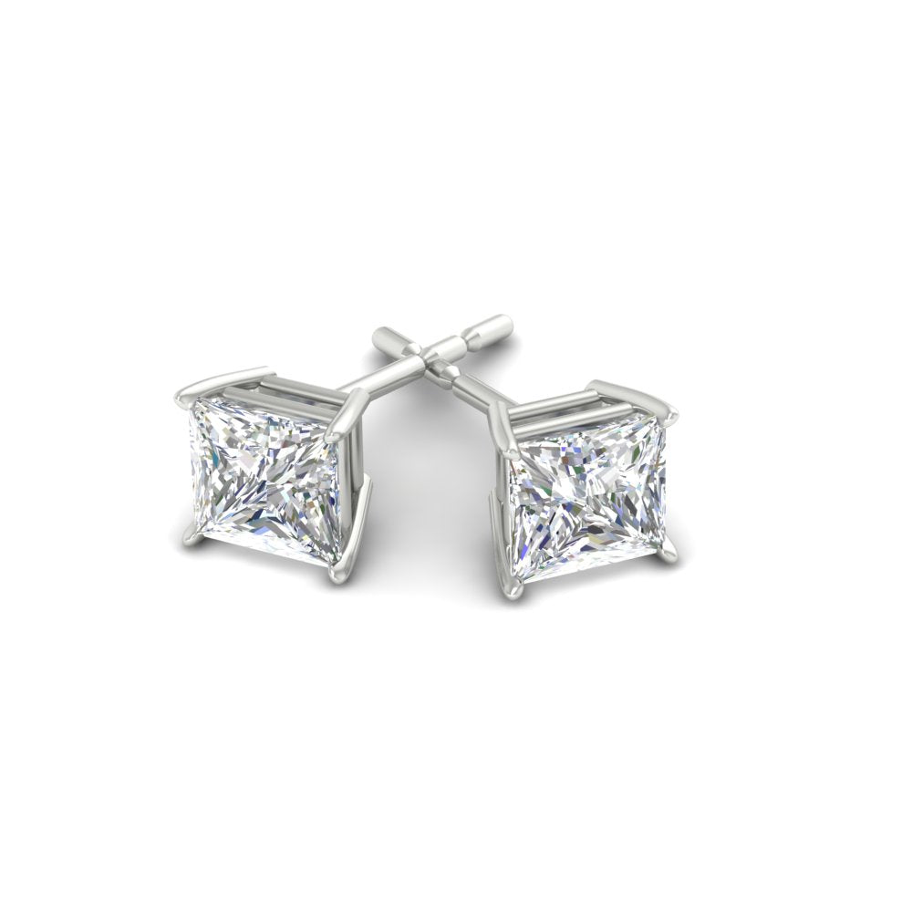 Princess Cut Diamond Stud Earring