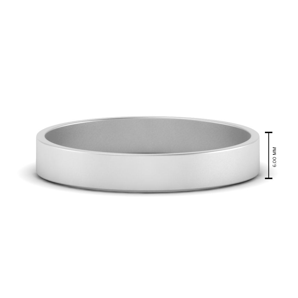 5 mm Flat Gold Wedding Band