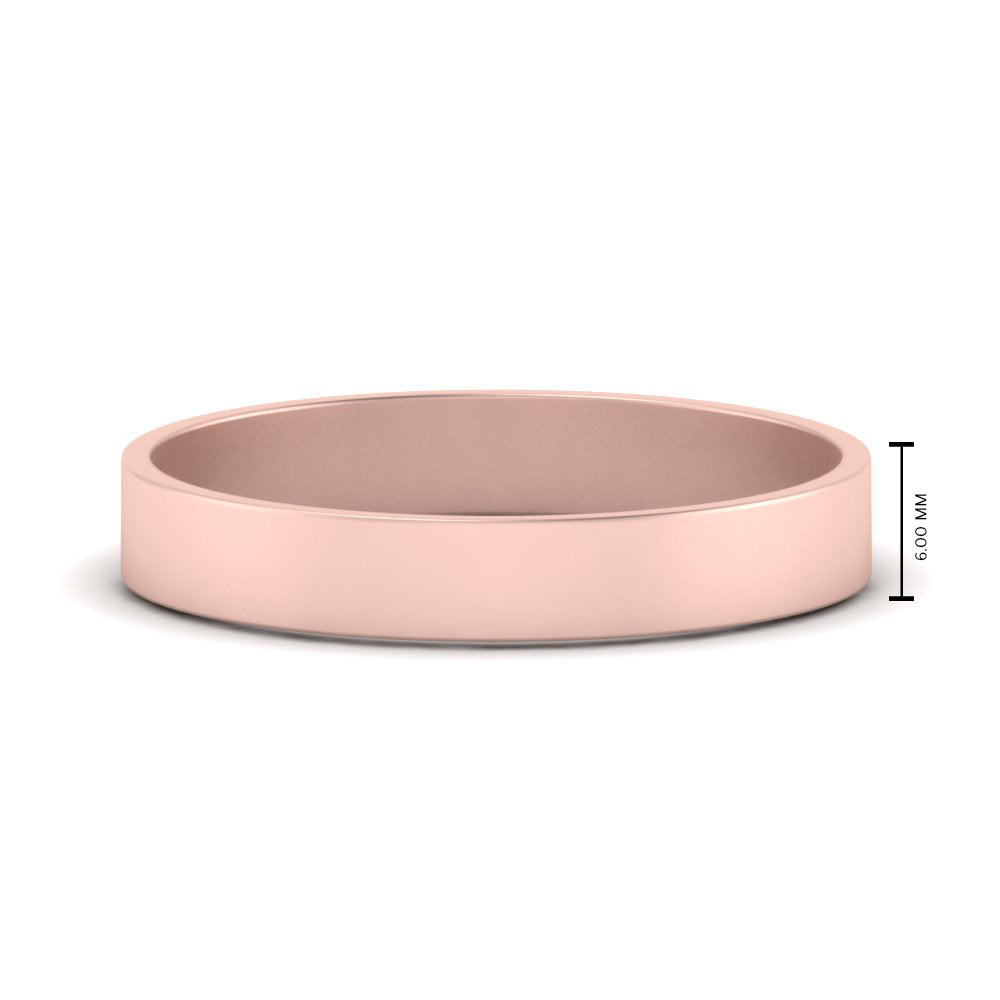 5 mm Flat Gold Wedding Band