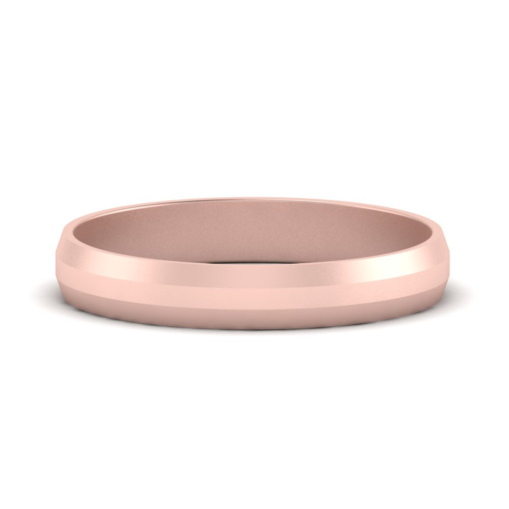 4 mm Wedding Band Beveled Edge Matte
