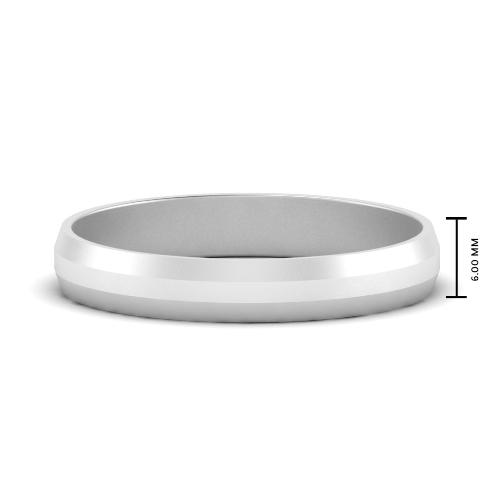 4 mm Wedding Band Beveled Edge Matte