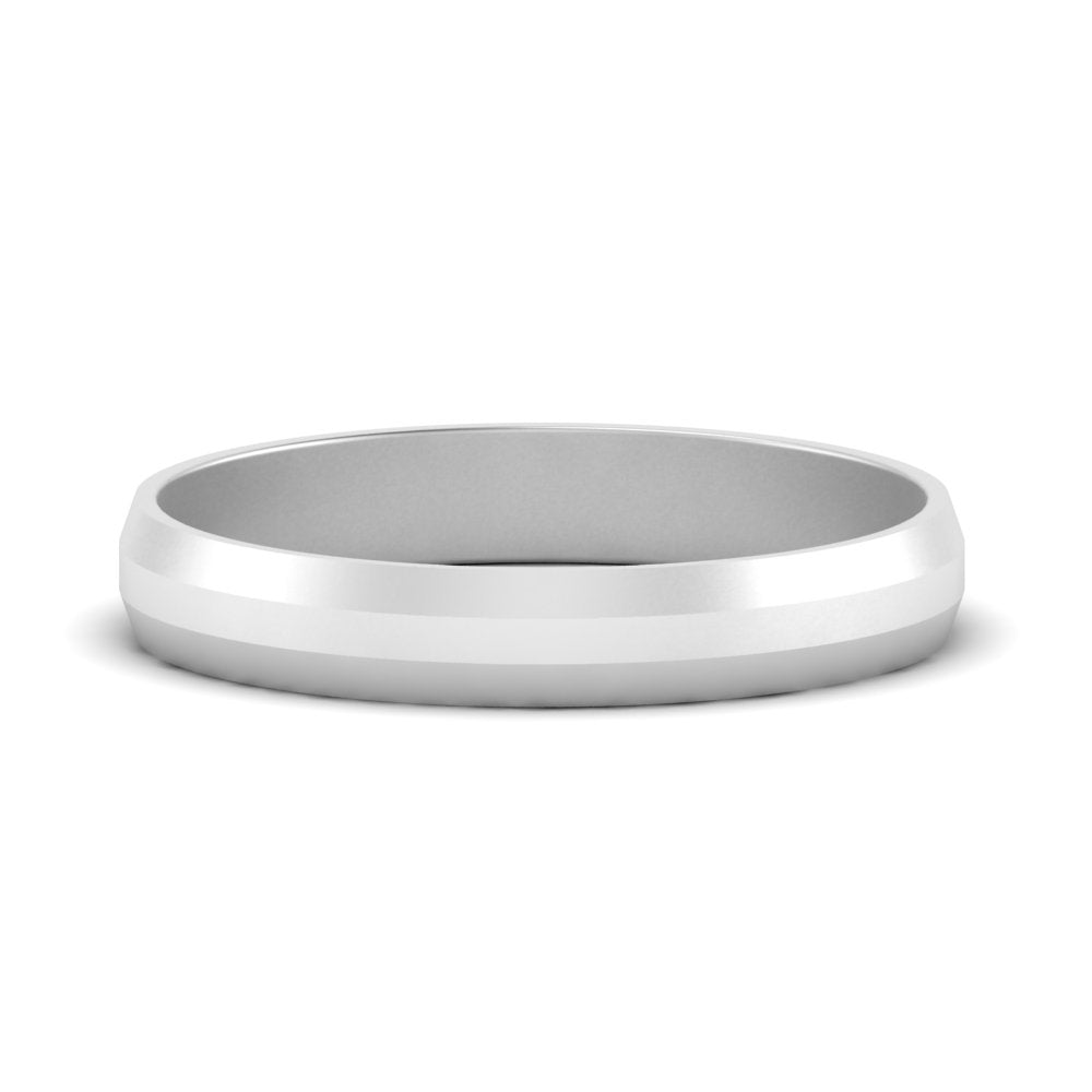 4 mm Wedding Band Beveled Edge Matte