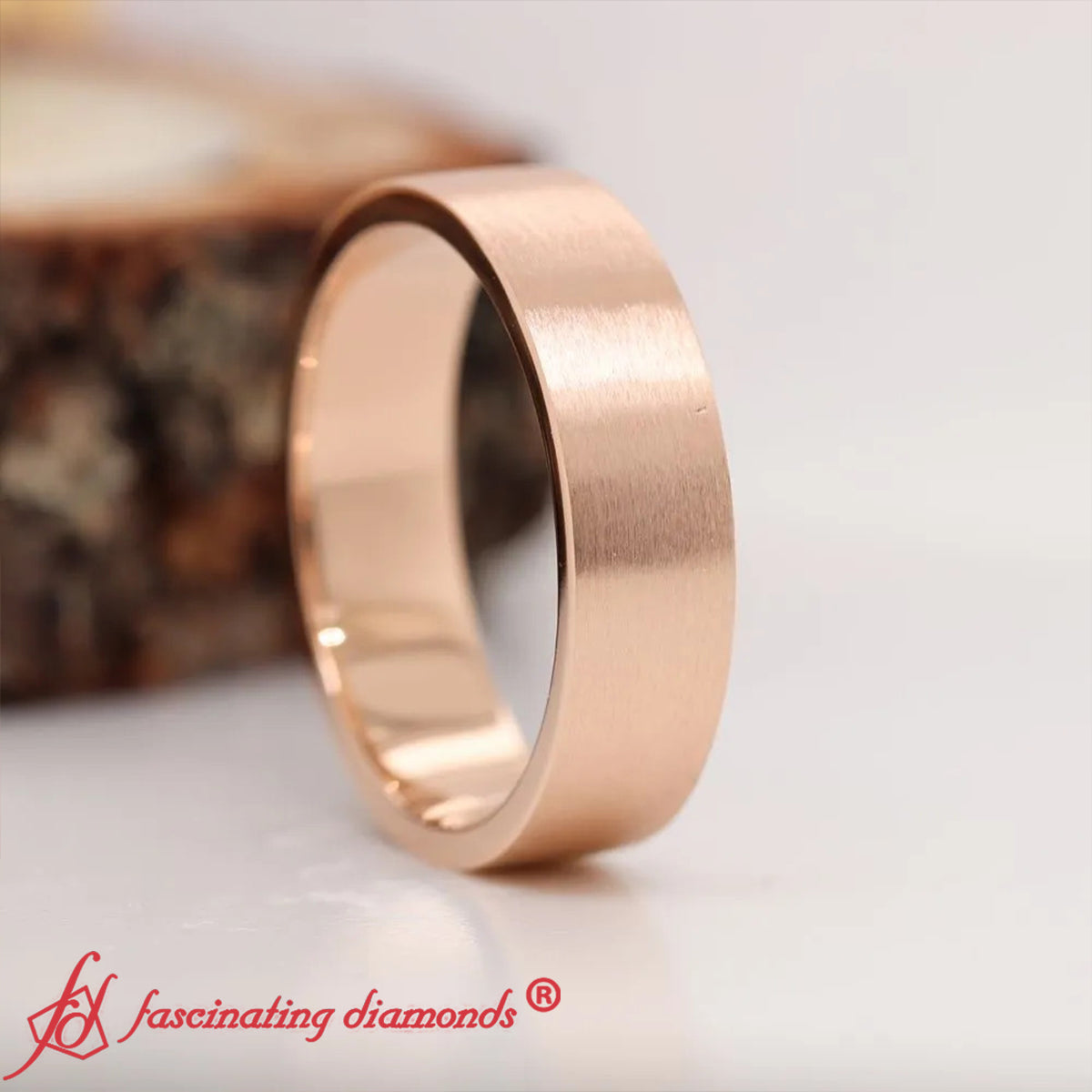 5 mm Flat Gold Wedding Band