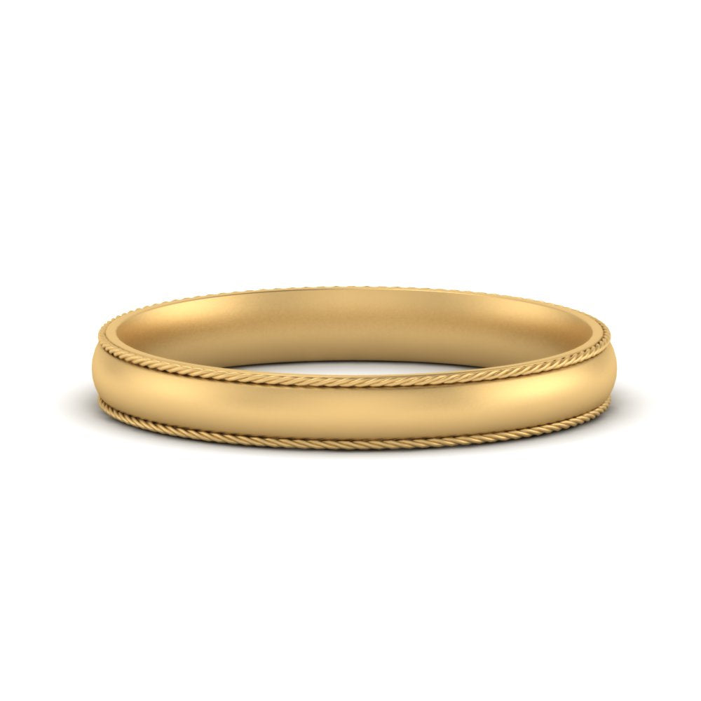 Rope Design Comfort Fit Mens Band
