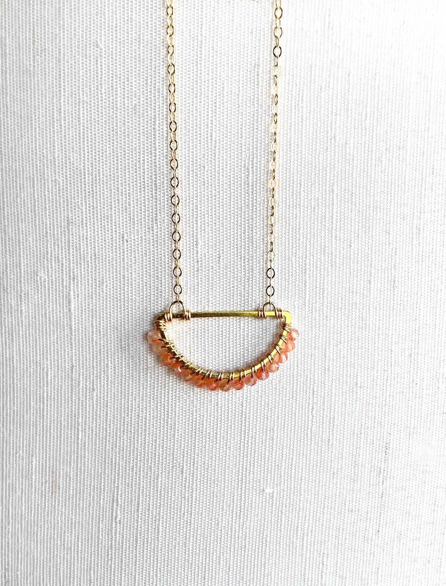 Sunstone Pendant Necklace