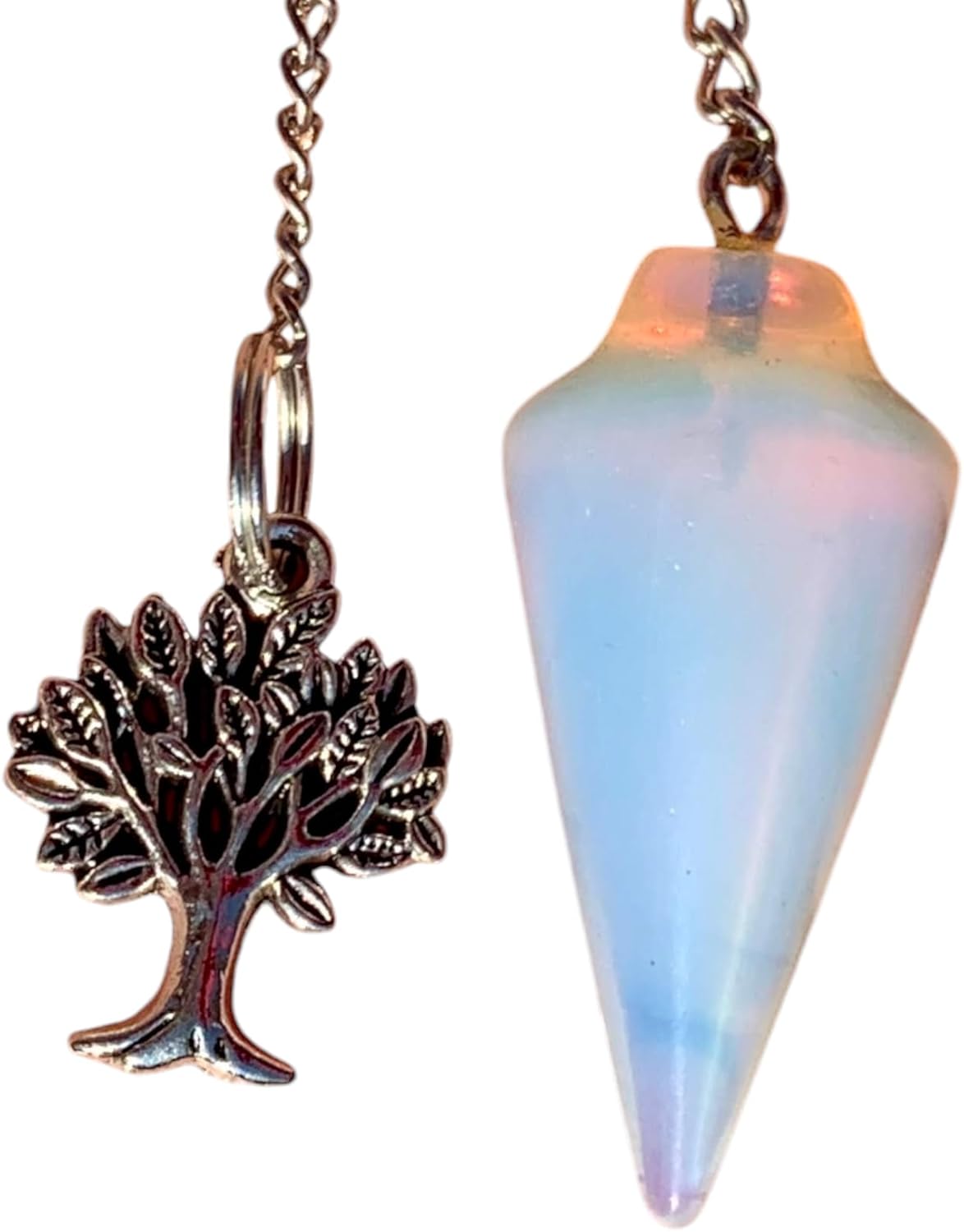 925 Silver Handmade Natural Gemstone Dowsing Pendulum or Pendulum Necklace: Multiple Stones Available