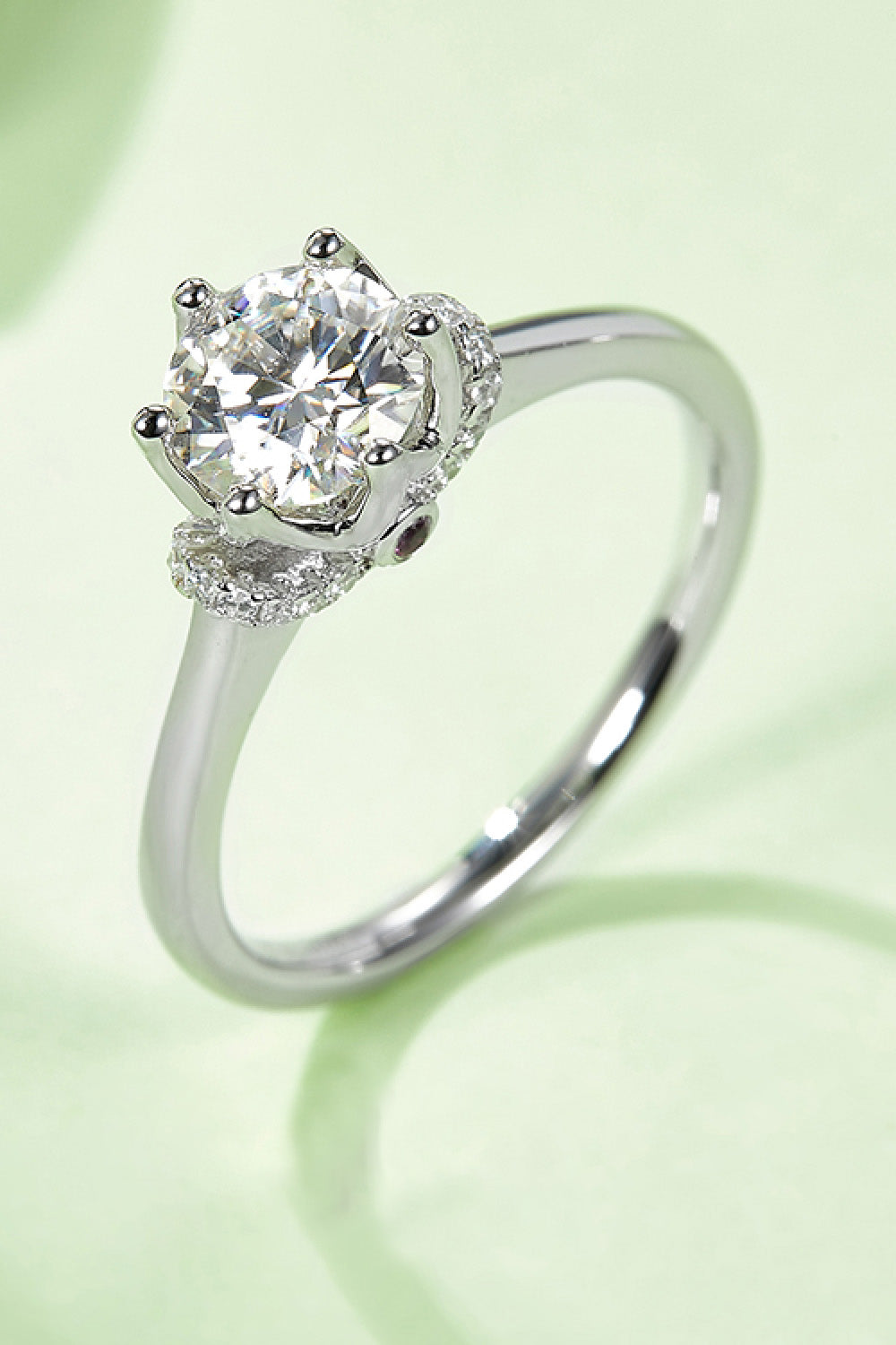 1 Carat Brilliant Round Cut Sparkala™ Platinum Over Pure Sterling Silver Ring