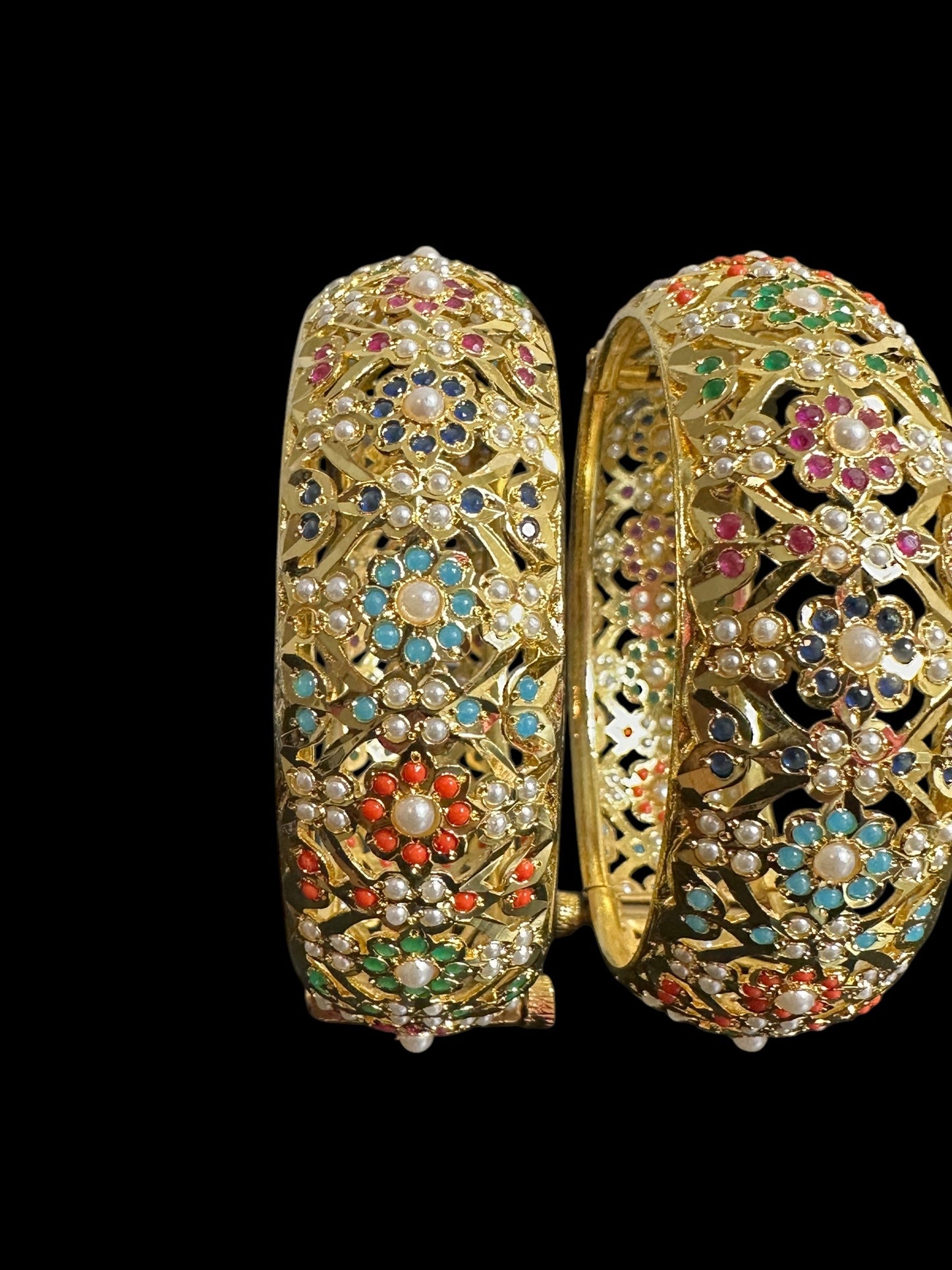 B305  Navratan Shibra Bangles ( READY TO SHIP  )