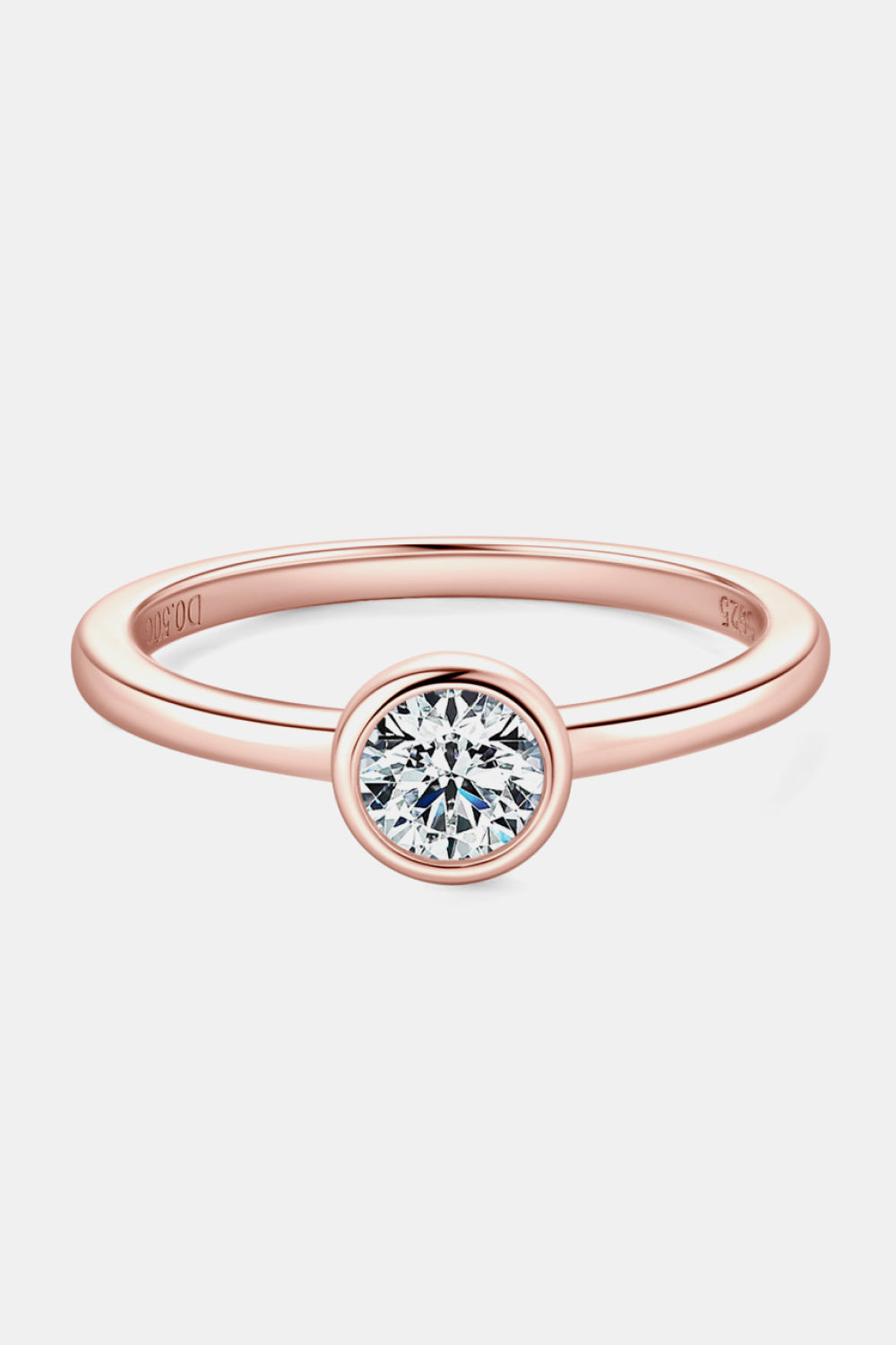 Sparkala™ Pure Sterling Silver Solitaire Ring (18k Rose Gold over Pure Sterling Silver)