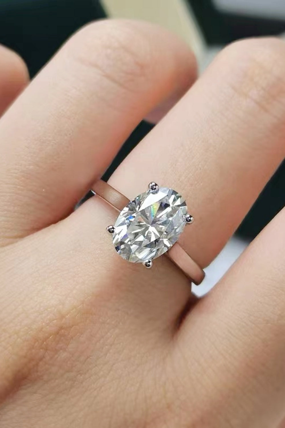 2.5 Carat Oval-Cut Sparkala™ Solitaire Ring