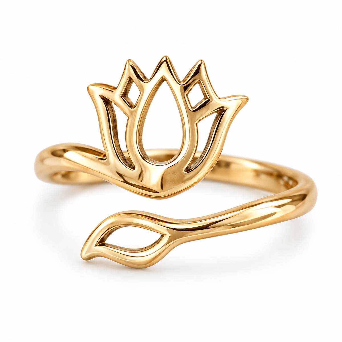Adjustable Bronze Lotus Ring – Spiritual Symbolism for Everyday Wear