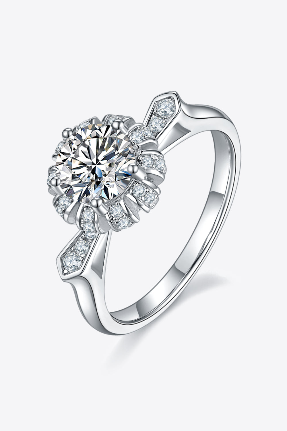 1 Carat Brilliant Round Cut Sparkala™ Platinum Over Pure Sterling Silver Ring