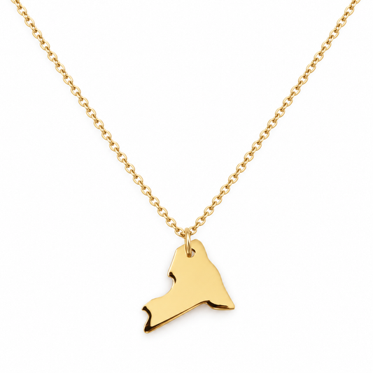 Tiny New York State Necklace
