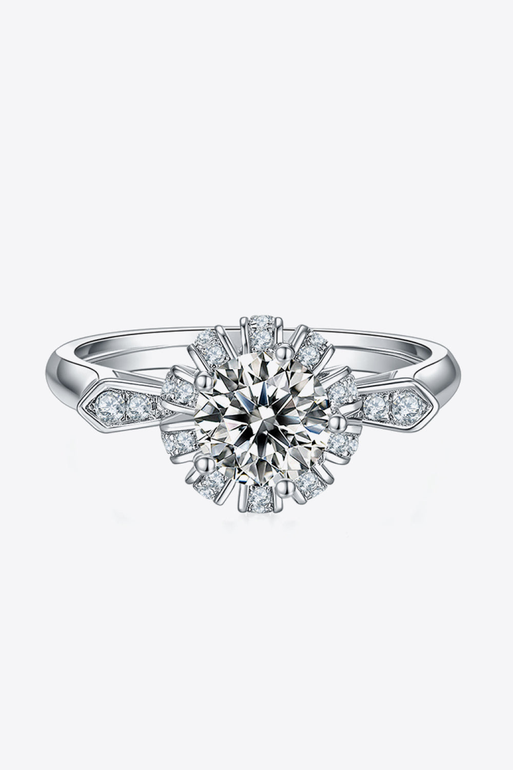 1 Carat Brilliant Round Cut Sparkala™ Platinum Over Pure Sterling Silver Ring