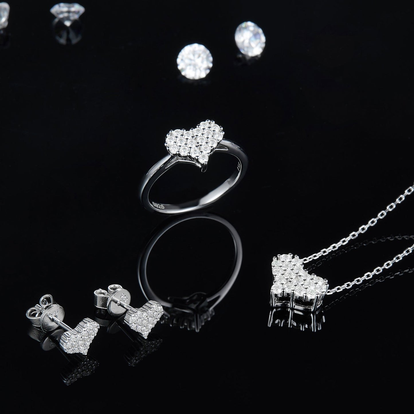 Sparkala™ Pure Sterling Silver Heart Ring