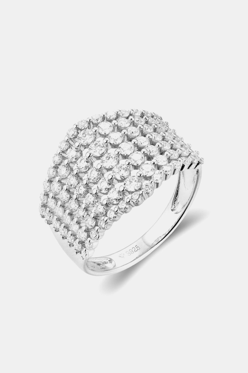 1.21 Carat Sparkala™ Platinum Over Pure Sterling Silver Banded Ring