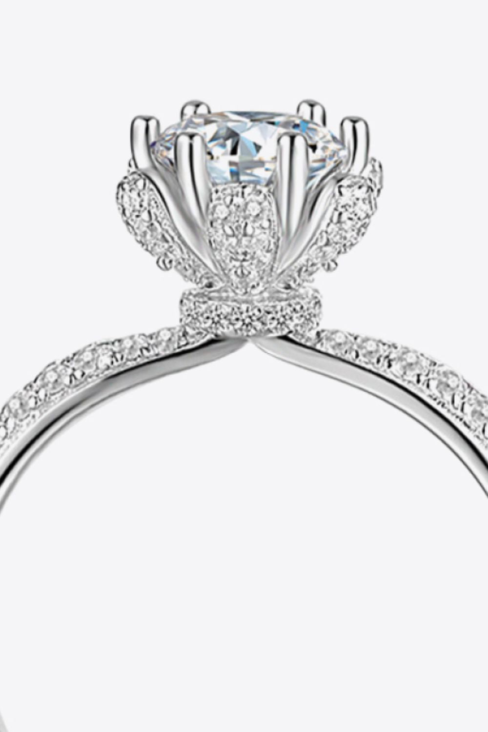 1 Carat Round Brilliant Round Cut Sparkala™ 6-Prong Ring (Platinum Over Pure Sterling Silver)